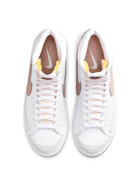 Zapatillas Nike Blazer Mid 77 blanco y rosa para mujer