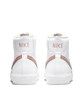 Zapatillas Nike Blazer Mid 77 blanco y rosa para mujer