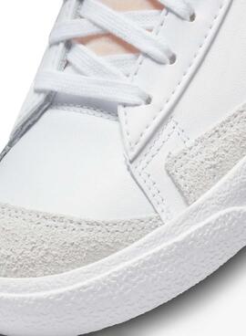 Zapatillas Nike Blazer Mid 77 blanco y rosa para mujer