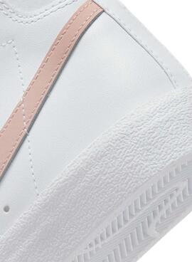 Zapatillas Nike Blazer Mid 77 blanco y rosa para mujer