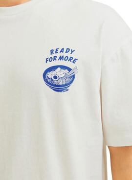 Camiseta Jack and Jones Charge blanco para hombre