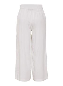 Pantalón Pieces Pia blanco para mujer