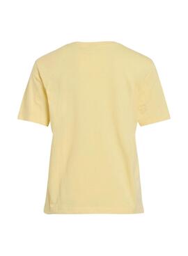 Camiseta Vila Visybil amarillo para mujer
