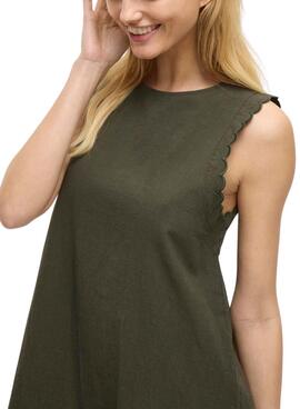 Vestido Vila Vifernanda verde para mujer