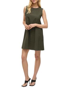Vestido Vila Vifernanda verde para mujer