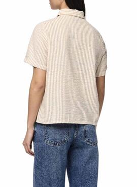 Camisa Pieces Sally tostado para mujer