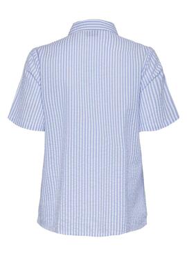 Camisa Pieces Sally azul para mujer