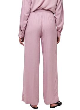 Pantalón Pieces Pia Wide rosa para mujer