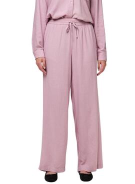Pantalón Pieces Pia Wide rosa para mujer