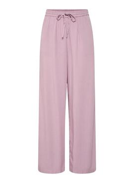 Pantalón Pieces Pia Wide rosa para mujer