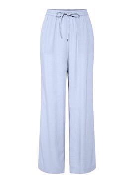 Pantalón Pieces Pia Wide azul para mujer