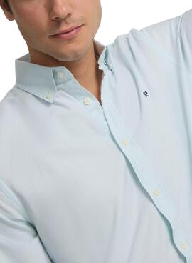 Camisa sport oxford lisa verde claro