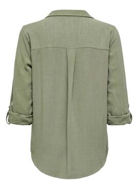 Camisa Only Yasmin verde para mujer
