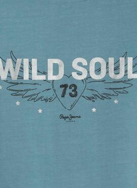 Camiseta Pepe Jeans Thais turquesa para niña