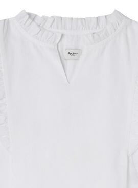 Blusa Pepe Jeans Monica blanco para niña