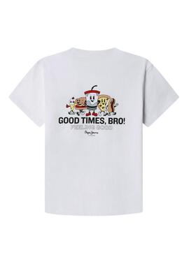 Camiseta Pepe Jeans Finley blanco para niño