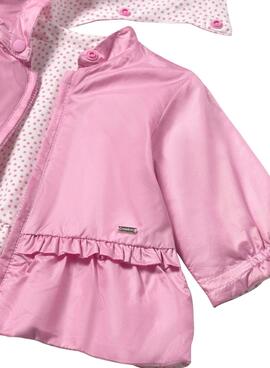 Cortavientos Name It reversible rosa para niña