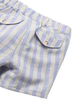 Conjunto Mayoral camisa y short azul para bebé