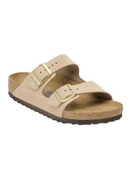 Sandalias Birkenstock Arizona Soft beige para mujer