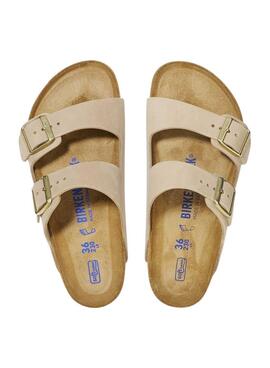 Sandalias Birkenstock Arizona Soft beige para mujer