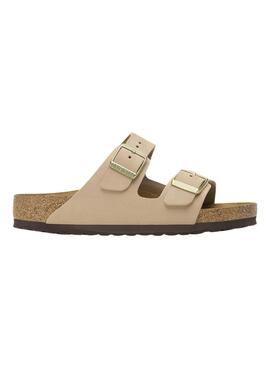 Sandalias Birkenstock Arizona Soft beige para mujer