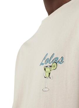 Camiseta Only and Sons Keane beige para hombre