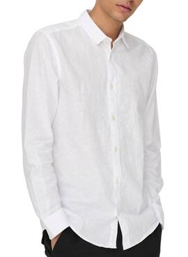 Camisa Only and Sons Caiden blanco para hombre