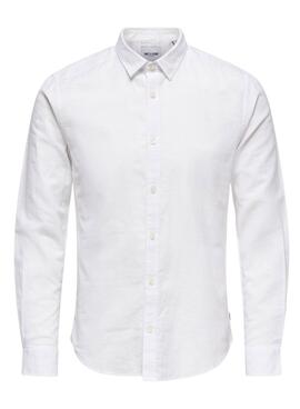 Camisa Only and Sons Caiden blanco para hombre