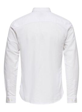 Camisa Only and Sons Caiden blanco para hombre