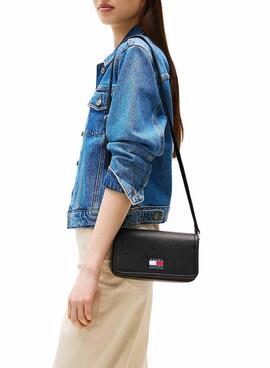 Bolso Tommy jeans Must Flap negro para mujer