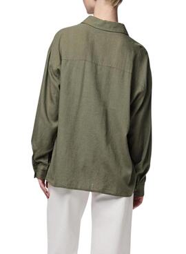 Camisa Pieces Pia verde para mujer