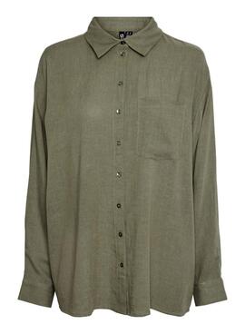 Camisa Pieces Pia verde para mujer