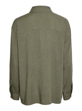 Camisa Pieces Pia verde para mujer