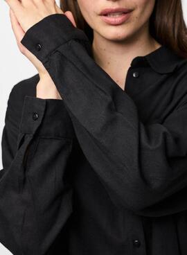 Camisa Pieces Pia negro para mujer