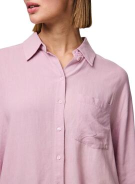 Camisa Pieces Pia rosa para mujer