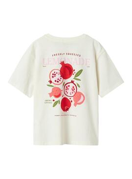 Camiseta Name It Kassandra beige para niña