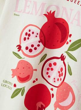 Camiseta Name It Kassandra beige para niña