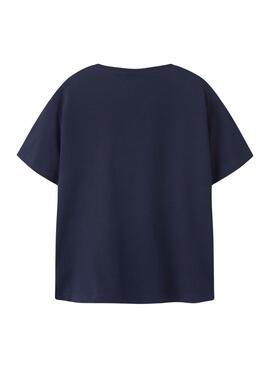 Camiseta Name t Kingston azul marino para niño