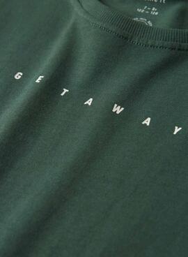 Camiseta Name It Kingston verde para niño