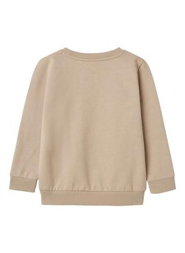 Sudadera Name It beige para niña y niño
