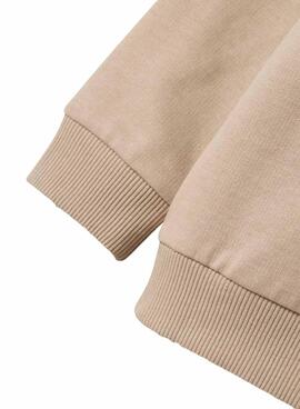 Sudadera Name It beige para niña y niño