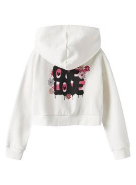 Sudadera Name It Kory blanco para niña