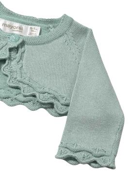 Chaqueta Mayoral tricot básica verde para bebé