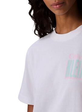 Camiseta Calvin Klein Jeans Boxy blanco para mujer