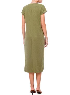 Vestido Vila Viadoria verde midi para mujer