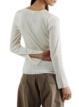 Top Vila Vinira beige para mujer