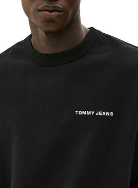 Sudadera Tommy Jeans Varsity negro para hombre