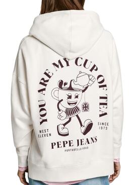 Sudadera Pepe Jeans Raylin blanco para mujer