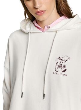 Sudadera Pepe Jeans Raylin blanco para mujer