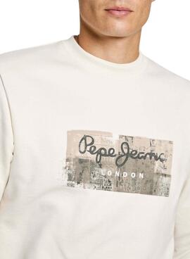 Sudadera Pepe Jeans Dalter Crew blanco para hombre